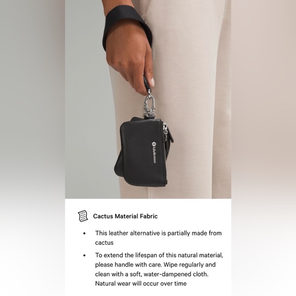 Lululemon Dual Pouch Wristlet Cactus Material - Picture 8 of 12